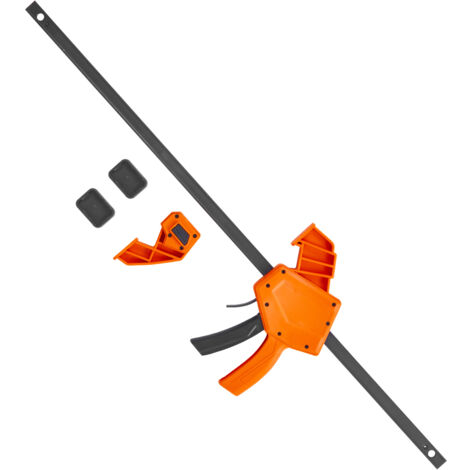 Mophorn Abrazaderas de Barra para Carpintería 2 Piezas Abrazadera F Apertura de 609,6mm Profundidad de 84,6mm Abrazadera con Una Mano Límite de Carga de 136kg Abrazaderas de Madera para Trabajar Metal
