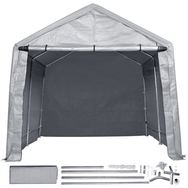 Mophorn - Abri de jardin portable 8 x 14 x 7,6 pi, tente de rangement instantanée robuste toutes saisons, abris de bâche, porte à glissière