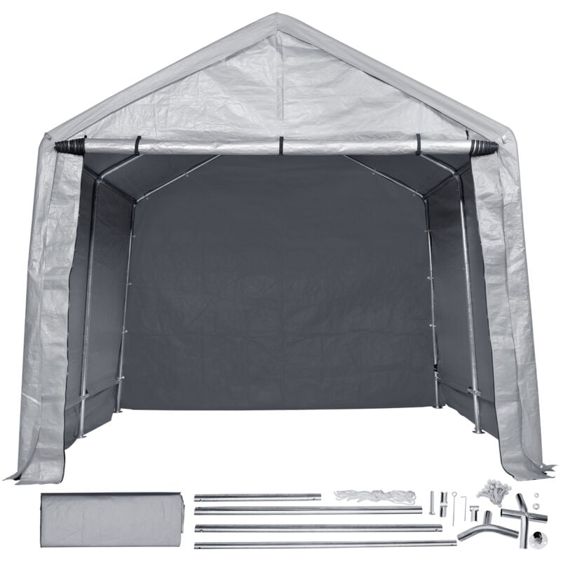 Mophorn - Abri de rangement extérieur portable 7 x 12 x 7,36 pi, tente de rangement instantanée toutes saisons robuste avec porte à glissière