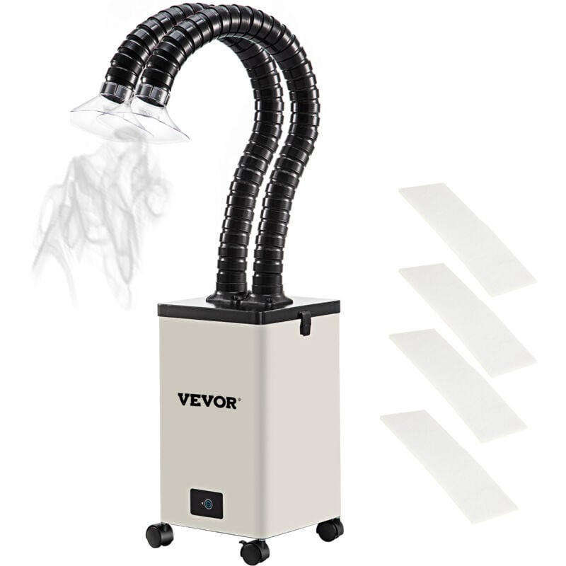 Mophorn - vevor Absorbeur de Fumee 150 w Extracteur de Fumee pour Soudure 4500 tr/min Mini Aspirateur de Fumee 28 x 28 x 43 cm Tuyaux Flexibles Longs