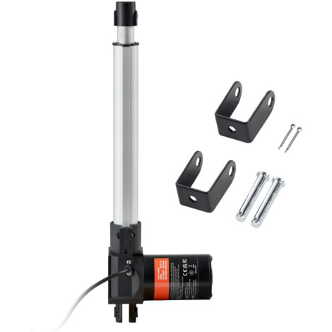 Mophorn Actionneur linéaire 12 V , 10 pouces, robuste 1 320 lb/6 000 N, actionneur de mouvement de 0,19 po/s, avec support de montage et protection IP44 pour portes et machines électriques