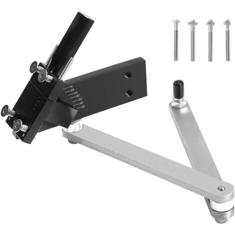 Mophorn Affilatrice e Bilanciatrice per Lame da Tosaerba, Strumento Regolabile per Affilatura da 15° a 45° con 4 Perni Adattatori, Dotata di Cuscinetti a Sfera e Maniglia Ergonomica da 25 mm