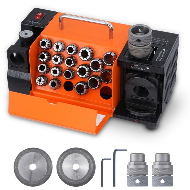 Affûteuse de forets MR-20G - Un outil de précision pour affûter et affûter des forets allant de 3 mm à 20 mm. Livré avec 18 pinces. Idéal pour