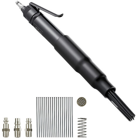 Mophorn Air Needle Scaler, 3400 BPM Pneumatic Tool for Rust and Paint Removal - Features Adjustable Speeds, 19 Durable Needles & 3 Air Connectors - Lightweight Design with Comfortable Grip