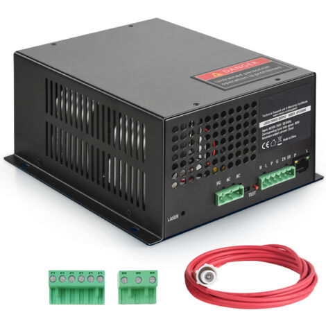 Mophorn Alimentatore laser CO2 80W - Alte prestazioni per incisione, dissipazione rapida del calore, compatibile con più marche, durevole e sicuro