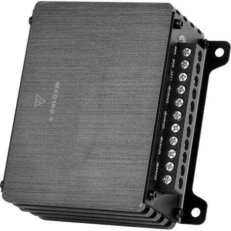 Mophorn Amplificador de 4 canales para automóvil, Clase D, 4 x 110W a 4 ohmios, Máximo 4 x 160W a 2 ohmios, ideal para sistemas de audio en coches, camionetas, todoterrenos, sedanes y SUV