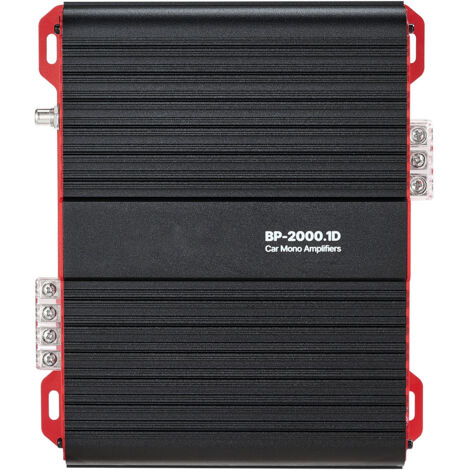 Mophorn Amplificatore Monoblocco per Auto Classe D con Controllo Remoto del Livello del Subwoofer, 2000 W, Filtro Passa-Basso, Potenziamento dei Bassi, Regolazione di Fase e Controllo del Volume