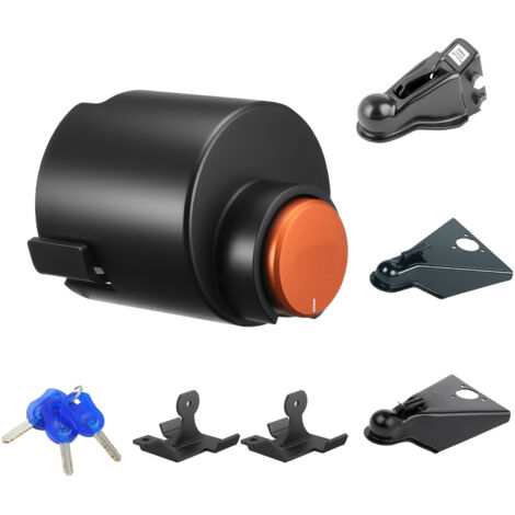 Mophorn Anhängerschloss, passend für 50,8 mm und 58,7 mm flache Kugelkupplungen, Diebstahlschutz mit 3 Schlüsseln, Sicherheitsvorrichtung für Wohnmobile, Anhänger und Boote