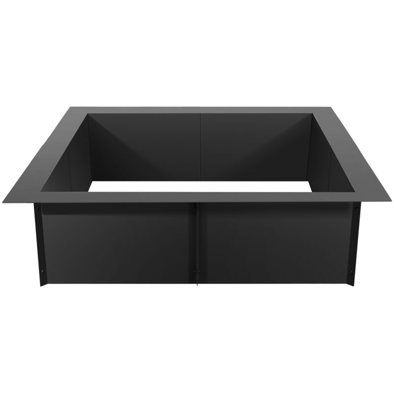 Mophorn - Anneau de foyer carré, hauteur 10 pouces, diamètre extérieur 42x42 pouces/diamètre intérieur 36x36 pouces. Revêtement en acier au carbone