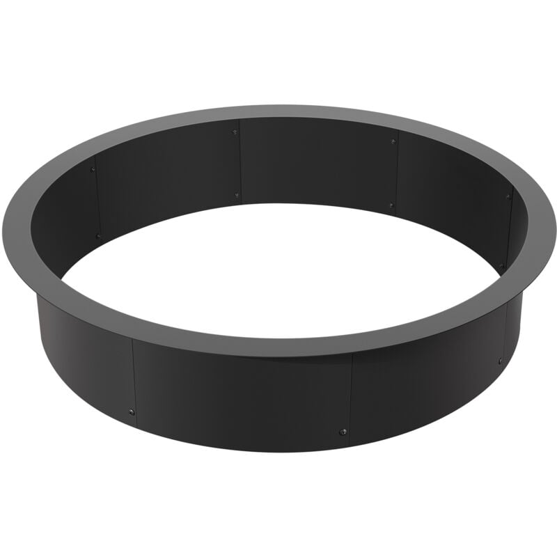 Mophorn - Anneau de foyer rond, diamètre extérieur de 40 pouces/diamètre intérieur de 36 pouces. Hauteur de 8,5 pouces. Revêtement en acier au