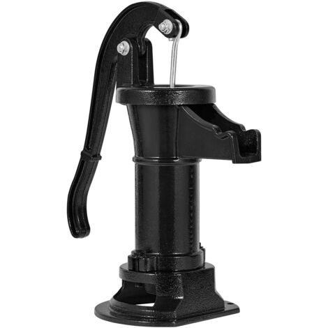 Mophorn Antike Schwengelpumpe im Vintage-Stil, 7,6 m Förderhöhe, robuste Gusseisen-Handpumpe, manuelle Brunnenpumpe mit NPT 1-1/4 Zoll Anschluss, ideal für Garten, Teich, Hof und Bauernhof, Schwarz