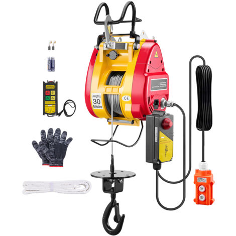 Mophorn Argano elettrico 2 in 1, capacità 1100 libbre, argano elettrico portatile da 1800 W. Altezza di sollevamento 98 piedi, 36 piedi/min, dotato di telecomando wireless e a filo. Ideale per garage
