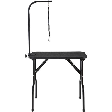 Mophorn-Arm für den Fellpflegetisch mit Klemme, 808 x 460 mm, faltbarer Hundepflegeständer für mittelgroße und kleine Hunde, 99,8 kg Tragkraft, inkl. Sitzkeilhalter und Pflegeschlaufe