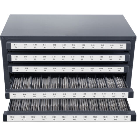 Mophorn Armadietto per dispenser di rubinetti, organizer a cinque cassetti per rubinetti in acciaio n. 2-56-n. 12-28, contenitore impilabile a 60 scomparti con etichette