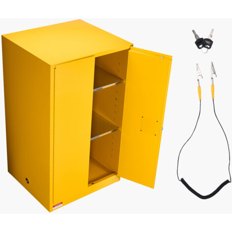 Mophorn Armadietto Porta Estintore per Liquidi Infiammabili, Capacità di circa 246 L, Ripiano Regolabile, Realizzato in Acciaio Laminato a Freddo e Zincato