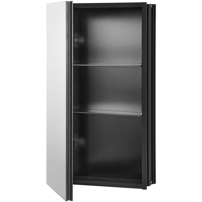 Armoire à pharmacie - 14 x 24 pouces, armoire à miroir de salle de bain avec étagères réglables, cadre en aluminium pour montage mural ou