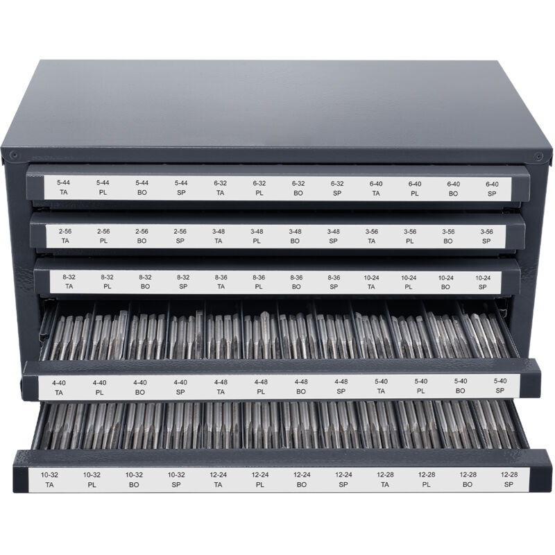 Mophorn - Armoire distributeur de robinets, organiseur à cinq tiroirs pour robinets en acier 2-56-12-28, rangement empilable à 60 compartiments avec