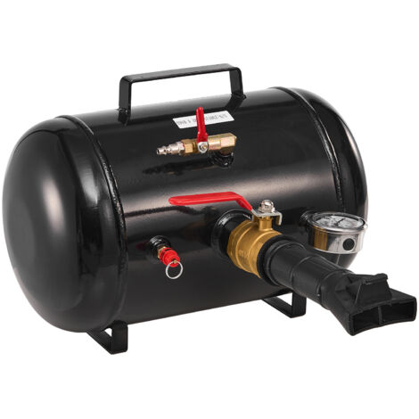 Mophorn Asentador de talones para neumáticos de 18,9 L, presión de trabajo de 0,6-0,8 MPa, herramienta de inflado para camionetas, jeeps, tractores cortacésped, negro, 400 x 535 x 295 mm