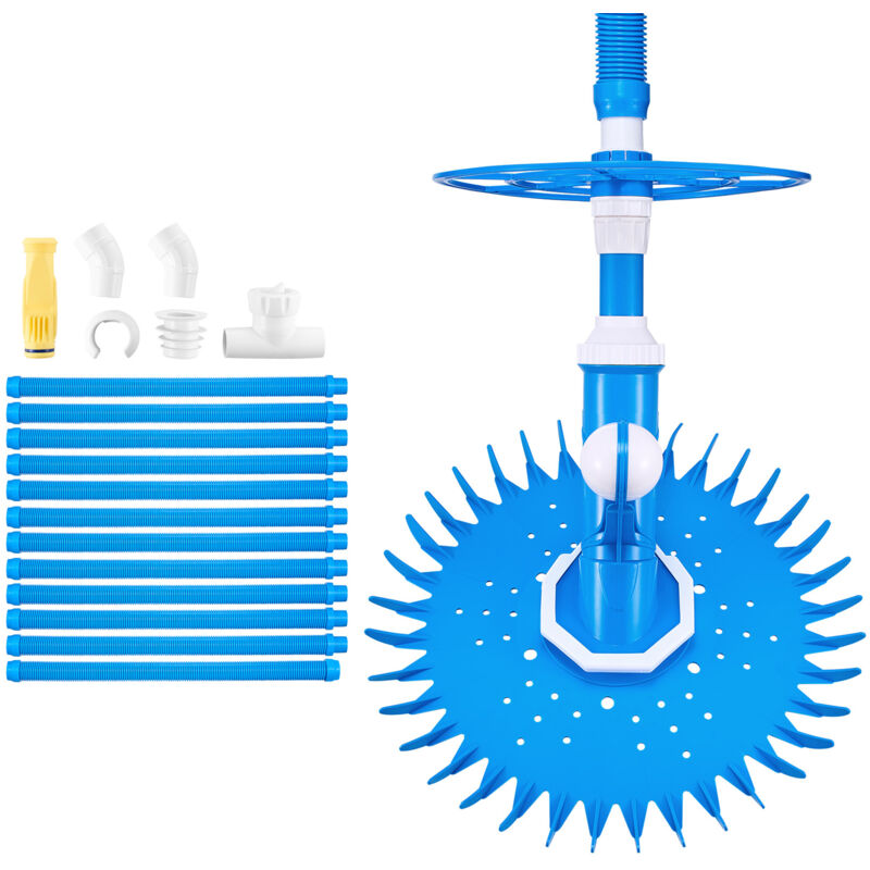 Aspirateur de piscine - Aspirateur automatique pour piscines creusées et hors sol jusqu'à 20 x 35 pi. 12 - Aspiration par tuyau - Balayeuse latérale
