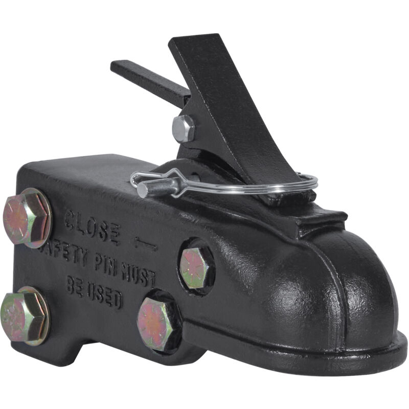 Mophorn - Attelage de remorque réglable boule d'attelage de 2-5/16 po, capacité de 15 000 lb, attelage robuste en fonte avec quincaillerie pour le