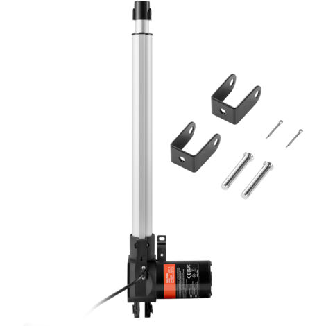 Mophorn Attuatore lineare da 12V, 14 in, per impieghi gravosi, 1320 libbre/6000N, attuatore lineare da 0,19"/s con staffa di montaggio e protezione IP44 per porte elettriche, macchinari industriali