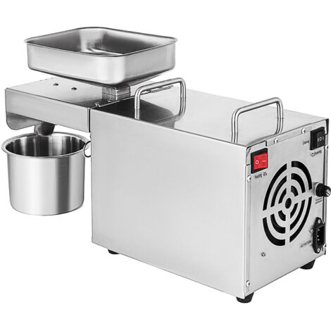 Mophorn Automatische Ölpresse, 304 Edelstahl-Expeller für den Heimgebrauch, 220 V, Silber