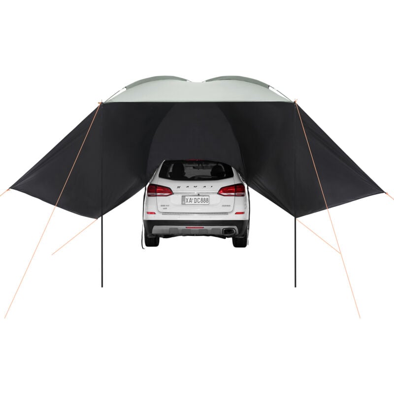 Auvent de véhicule auvent latéral de voiture avec couverture d'ombre de 10' x 7', PU2000mm UV50+ avec auvents latéraux étendus et sac de rangement