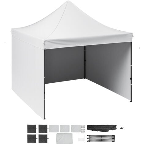 Mophorn Auvent pop-up, tonnelle portable de 3 x 3 m avec sac à roulettes, parois latérales amovibles, résistante aux UV et imperméable, idéale pour les événements en plein air, la terrasse, l'arrière