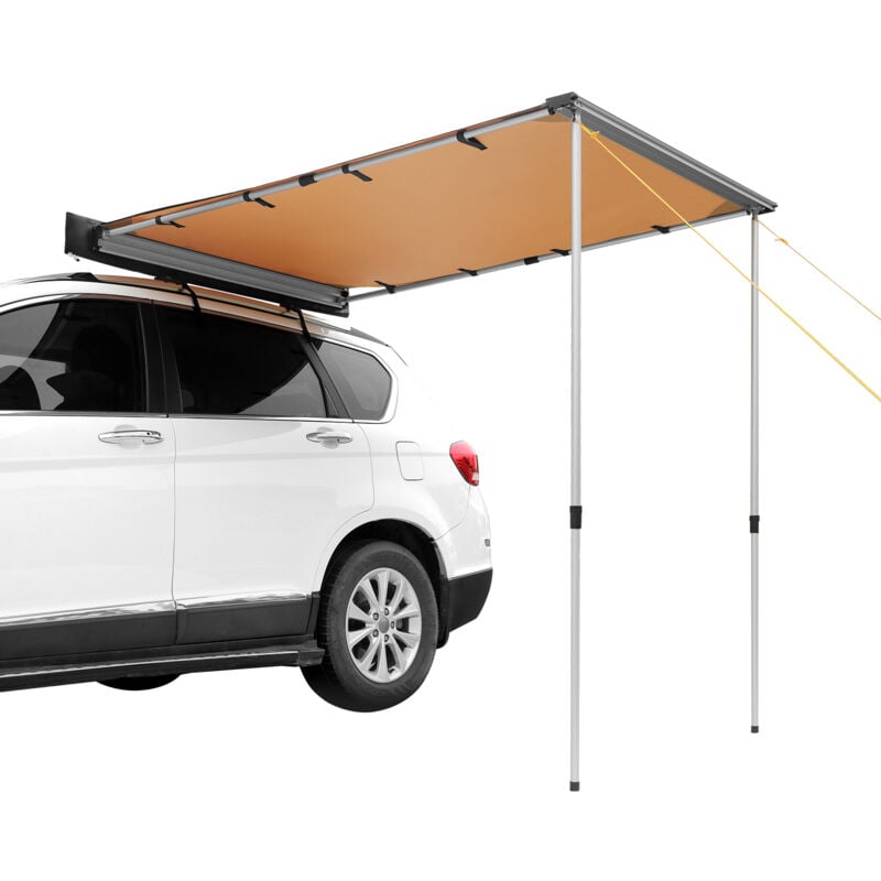 Vevor Auvent Voiture Retractable 1,4x2 m Grand Auvent Lateral Voiture PU3000 mm UV50+ Resistant Soleil/Eau/Vent avec Sac Rangement Auvent sur