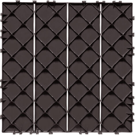 Mophorn Azulejos entrelazados para terrazas, paquete de 10, 12" x 12", 10 pies cuadrados, pisos de plástico impermeables para exteriores para todo tipo de clima. Ideales para patios, piscinas