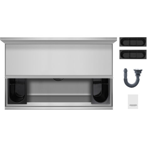 Mophorn Bac à glaçons commercial, glacière sous comptoir de 78,4 L, 76 x 48 x 94 cm, acier inoxydable, couvercle coulissant, porte-bouteilles, pieds réglables, chariot isotherme