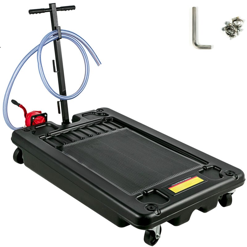 Bac de vidange d'huile 64L avec pompe - Profil bas 17 gallons, tuyau de 8 pi pour suv, voiture, camions, matériau durable - Mophorn