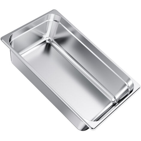Mophorn Bac Gastronorme 20,5 L, Récipient de Cuisine en Acier Inoxydable, Profondeur 14,6 cm, Anti-adhérent et Résistant à la Corrosion, Idéal pour Bain-marie, Buffets et Hôtels