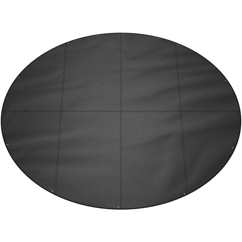 Mophorn - Bâche de piscine ronde de 5,5 m, protection solaire pour piscines hors sol, tissu Oxford 420D avec cordon de serrage, housse d'hiver