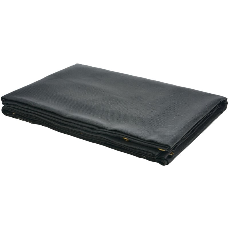 Bâche en maille pour camion à benne basculante, 5 x 14 pi, housse robuste noire enduite de pvc avec double poche de 5,5 po 18 oz, œillets en laiton