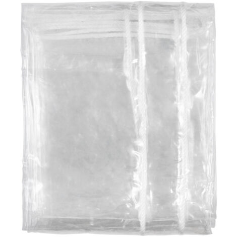 Mophorn Bâche en vinyle transparent de 9,8 x 13,1 pi, en PVC indéchirable et imperméable, avec œillets et bords renforcés pour auvent, bateau, camping-car, tente, abri, remorque, camion