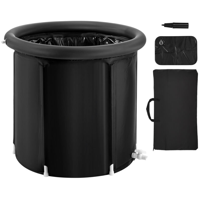 Baignoire à glace, bassin de thérapie à eau froide de 80 cm pour athlètes, baignoire gonflable portable pliable de 290 l avec couvercle, capsule de