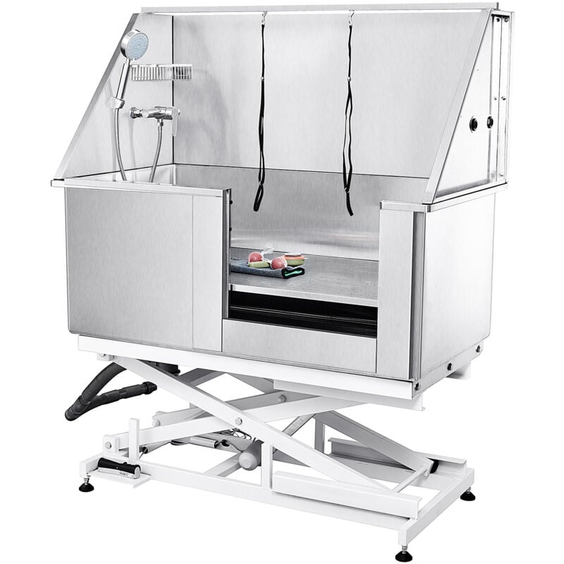 Baignoire de toilettage pour animaux de compagnie 1,27 m pour chien et chat, station de lavage électrique réglable en hauteur - Mophorn