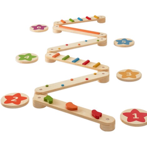 Mophorn Balance Beam Stepping Stones, 6 PCS Wooden Toddler Balance Boards, Montessori Toy for Kids 2-6, Build Coordination and Gross Motor Skills Gymnastics Obstacle Course Indoor Outdoor for Girls Bo