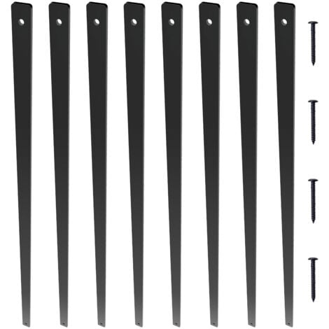 Mophorn Balaustra in metallo per scala, 32,28'' x 1'' Balaustra decorativo in lega di alluminio piatto, ringhiera classica per ponti cavi verniciata a polvere nera satinata per portico