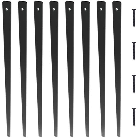 Mophorn Balaustre in metallo per scale, 29,5'' x 1'' Flat Aluminum Alloy Decorative Balausters, 51 Pack Deck Balaustre con viti, Classic Hollow Deck Railing Satin Black Powder Coated per portico