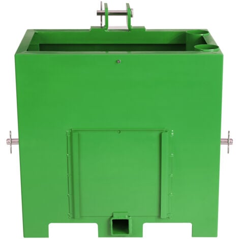 Mophorn Ballast Box 3 Point Category 1 Tractor, 800lbs Capacity Hitch Ballast Box, for 2'' Hitch Receiver, Heavy-duty Steel, 5cu.ft Volume, Green