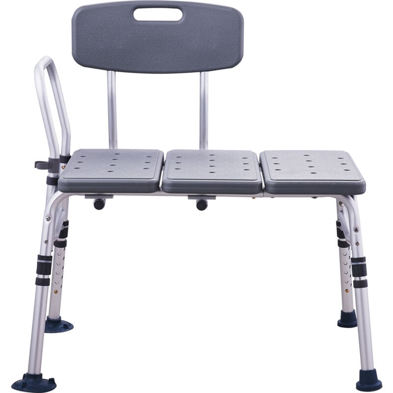 Banc de transfert pour baignoire, siège de douche réglable pour personnes âgées et handicapées, siège de bain antidérapant avec accoudoir et dossier