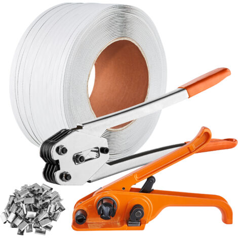 Mophorn Banding Strapping Kit with Strapping Tensioner Tool, Banding Sealer Tool, 3280 ft PP Strap, 1000 Metal Seals, Pallet Packaging Strapping Banding Kit for Packing
