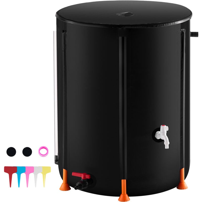 Mophorn - Baril de pluie pliable, réservoir d'eau portable de 100 gallons/380 l, baril de collecte d'eau de pluie en pvc avec robinets et kit de
