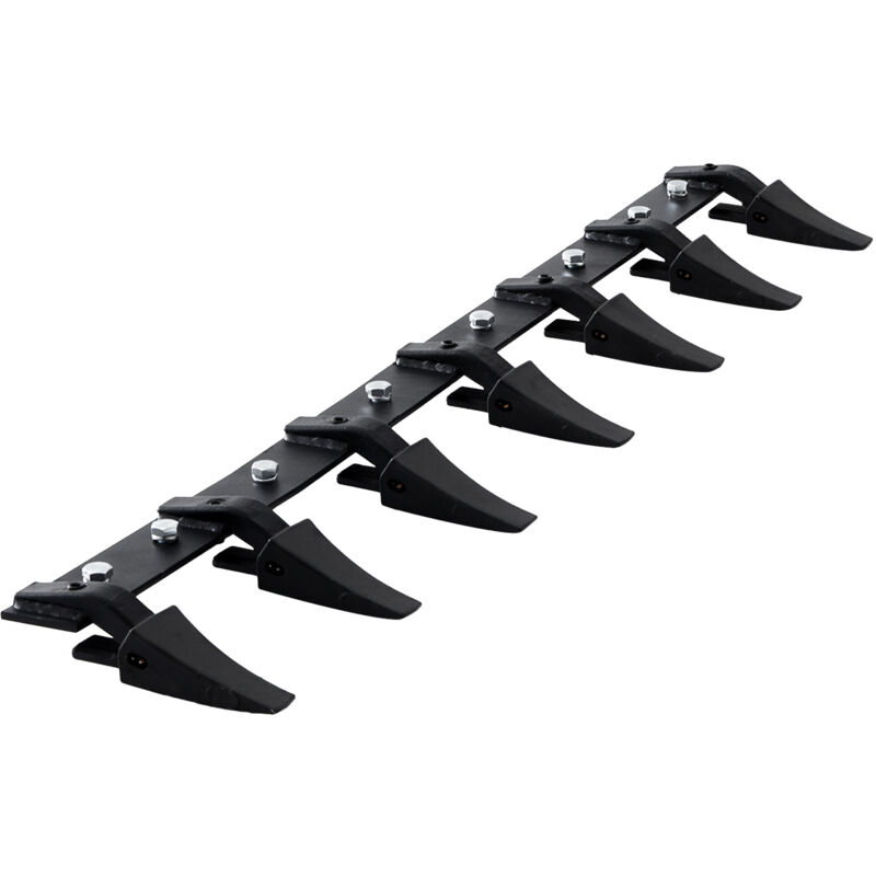 Barre à dents de godet de 152,4 cm, barre robuste à 7 dents pour chargeur, tracteur, skidsteer, capacité de charge de 4 560 lb, conception boulonnée