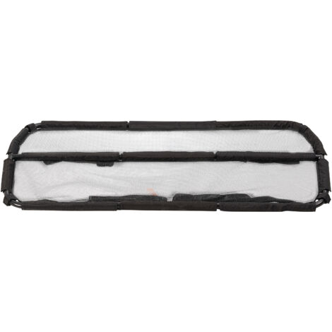 Mophorn Barrera para perros - Divisor de 117 cm de ancho para el área de carga. Barrera universal para mascotas con malla transparente para SUV, camionetas y vehículos pequeños. Color negro.