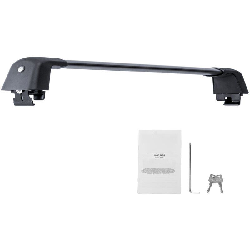 Barres transversales pour galerie de toit, 135,8 cm (53,5'), aluminium, capacité 90 kg, réglables pour rails latéraux rainurés, serrures antivol,