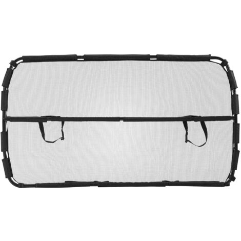 Mophorn Barrière de voiture pour chien - Séparateur de 56" pour sièges avant, barrière universelle avec filet transparent pour berlines, camions, SUV, noir, facile à installer et sécurisée.