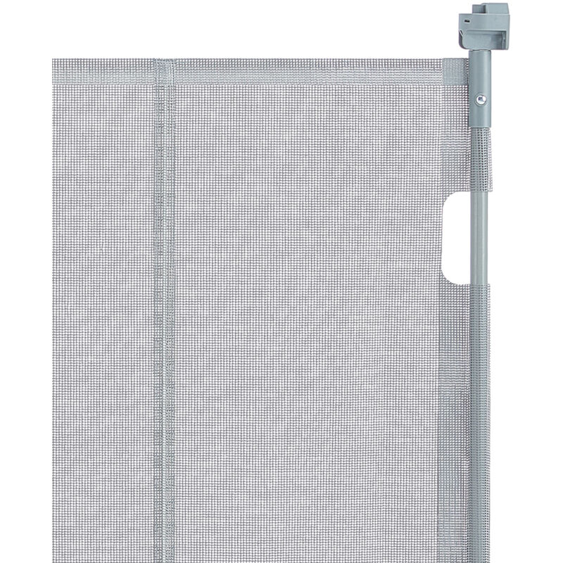 Barrière rétractable pour bébés de 34,2 de haut, extensible jusqu'à 60 de large, barrière de sécurité pour enfants et animaux de compagnie, grise